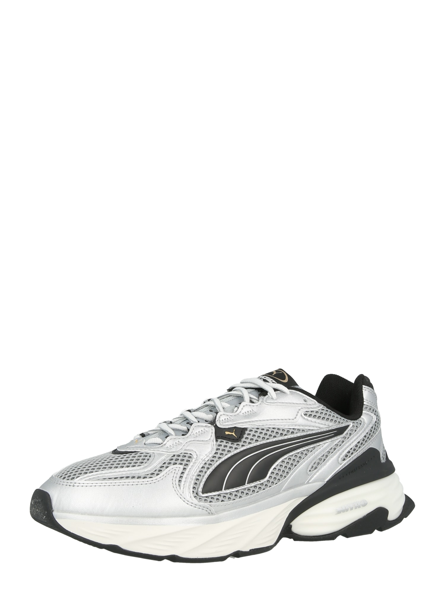 PUMA Matalavartiset tennarit 'Fade Nitro' musta / hopea