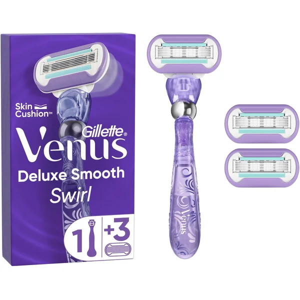Gillette-Venus Deluxe Smooth Swirl Handle + 3 blades
