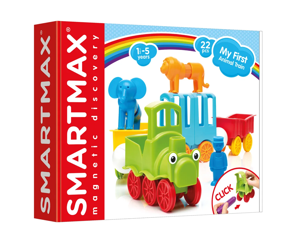 SmartMax My First Animal Train Magnetic Toy Set – 22 Osaa