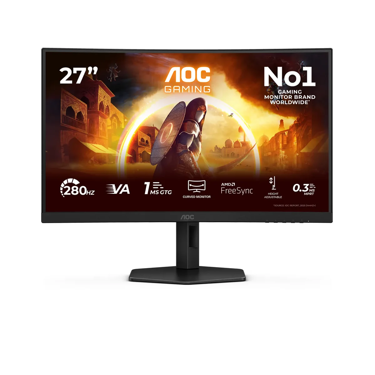 AOC C27G4ZXU 27" Full HD, Fast VA -kaareva pelinäyttö