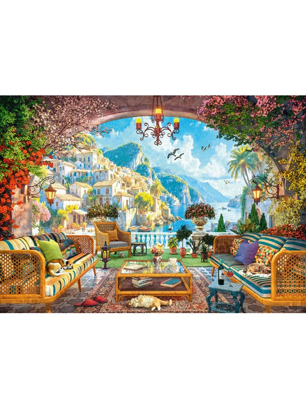 Mediterranean Terrace View Palapeli 1000 palaa Ravensburger