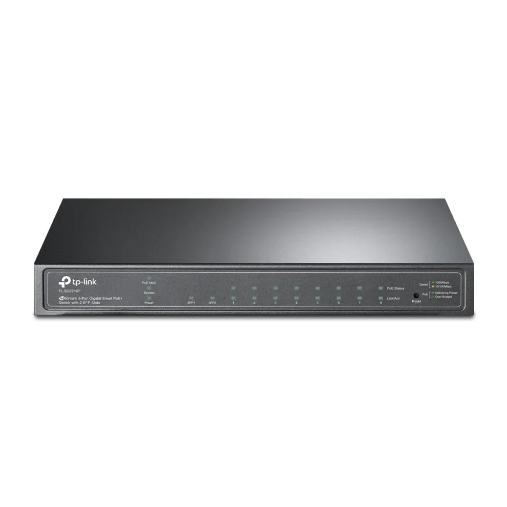 TP-Link TL-SG2210P 10-porttinen Gigabit Smart -kytkin, jossa on 8-porttinen PoE+.