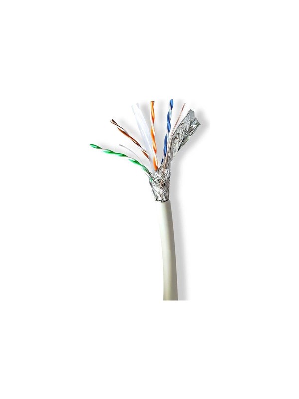 Nedis CAT6a verkkokaapelirulla | Solid | SF/UTP | Puhdas kupari | 100 m | Sisäkäyttöinen | Pyöreä | LSZH | Harmaa | Vetolaatikko