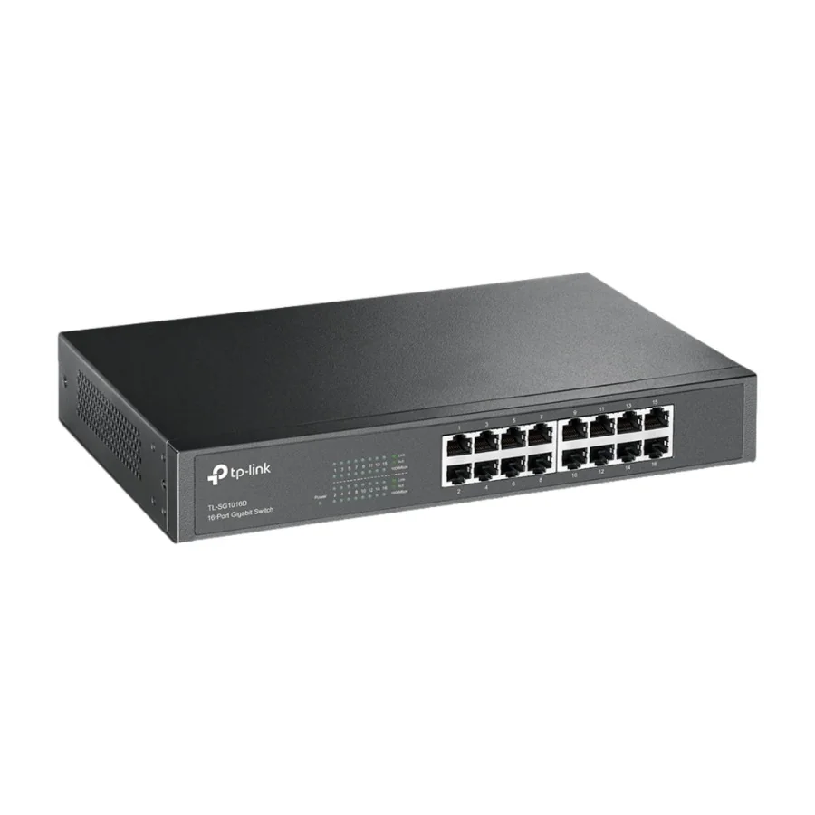 TP-Link TL-SG1016D - 16-porttinen Gigabit-kytkin, musta