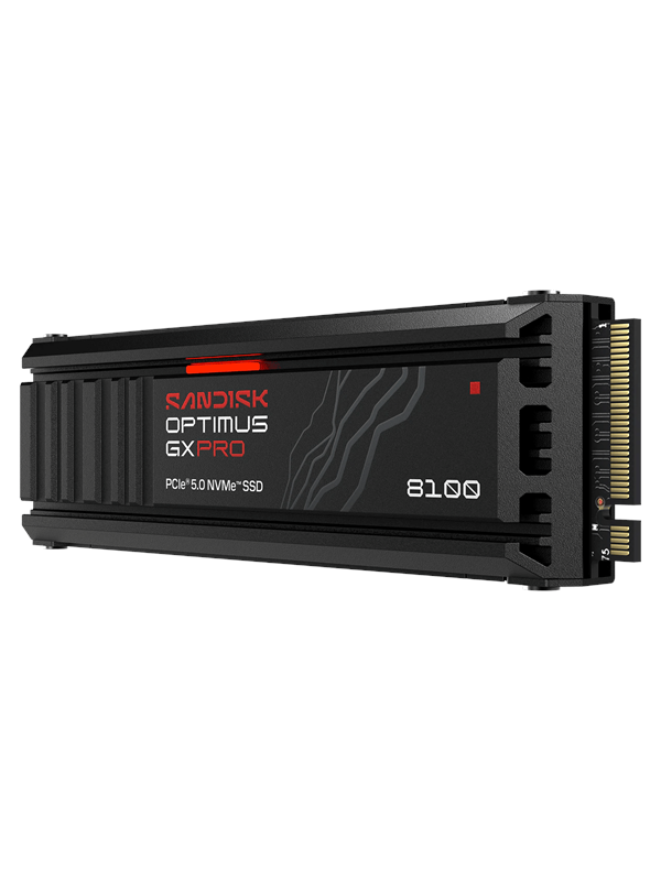 SANDISK Optimus GX PRO 8100 SSD - 1TB - M.2 2280 - PCIe 5.0 - Jäähdytyssiilillä