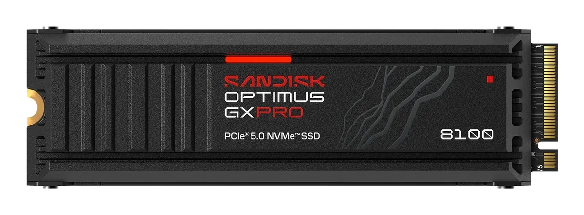 SANDISK Optimus GX PRO 8100 SSD - 1TB - M.2 2280 - PCIe 5.0 - Jäähdytyssiilillä
