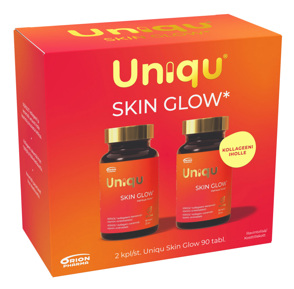 Uniqu Skin Glow lahjapakkaus 2 x 90 tabl