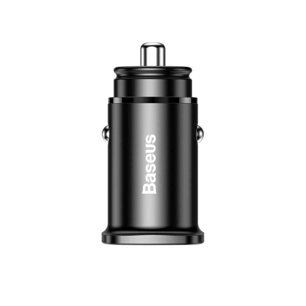 Älykäs autolaturi, jossa 2 USB-porttia ja USB-C QC PD musta