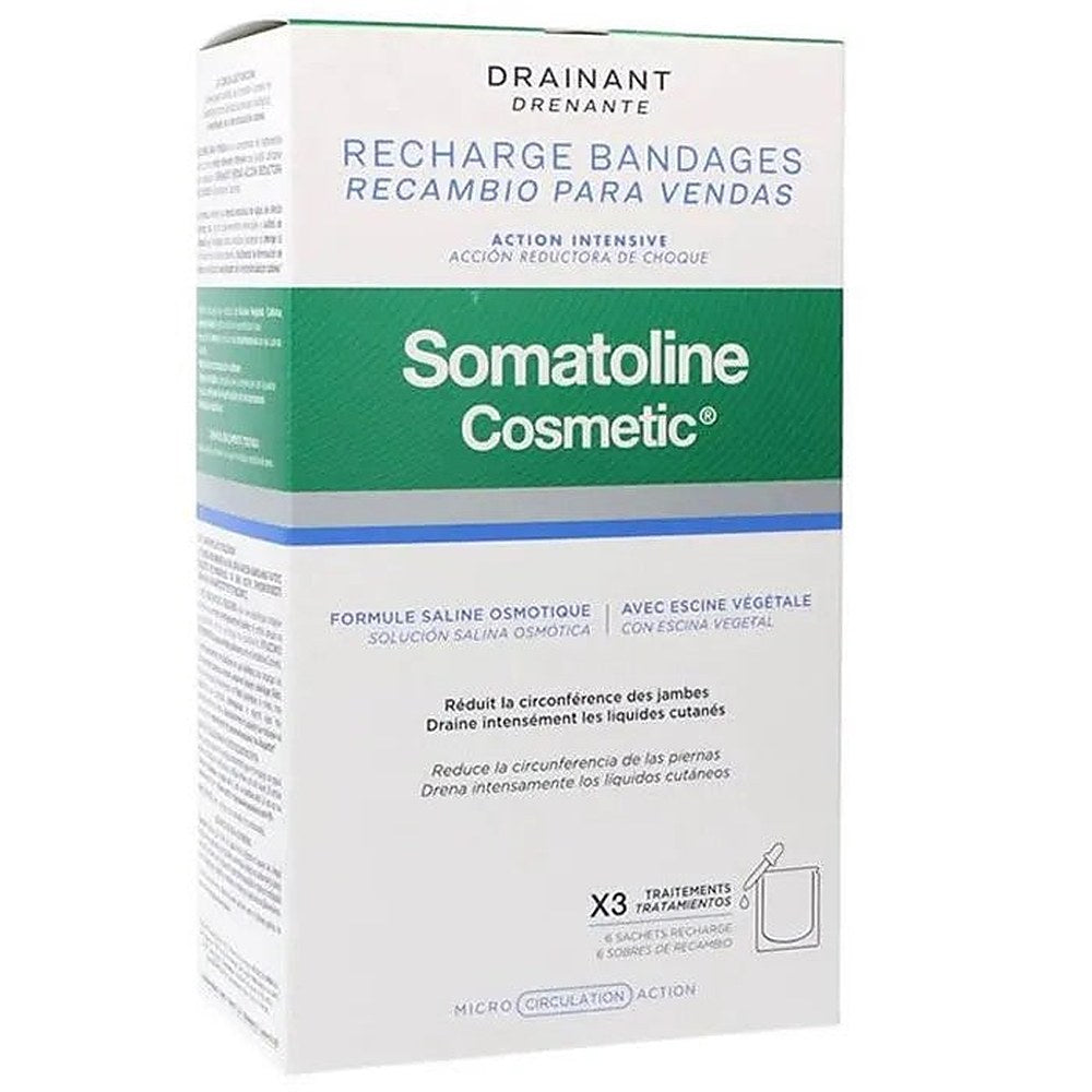 Somatoline Remodeling ja Draining - Täyttöpakkaukset siteille - 6 pussin täyttö