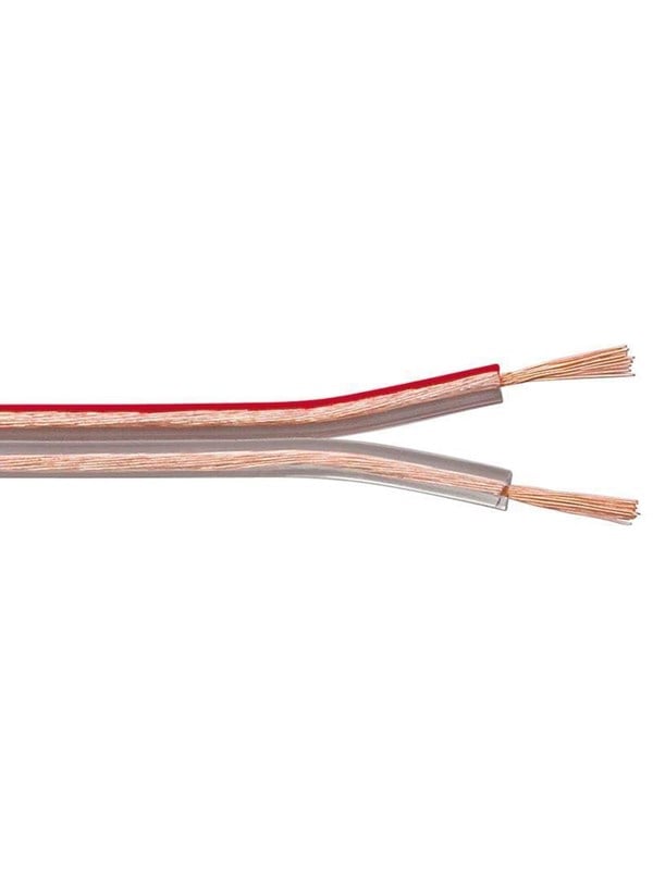 Goobay Högtalarkabel transparent CU 50 m rulle, tvärsnitt 2 x 1,5 mm2