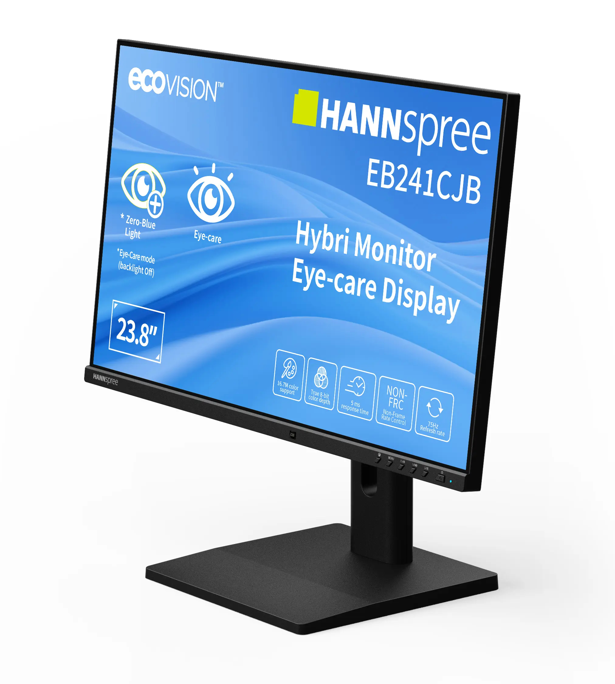 Hannspree Hybri Monitor EB241CJB, 60,5 cm (23.8), 1920 x 1080 pikseliä, Full HD, LCD, 6 ms, musta