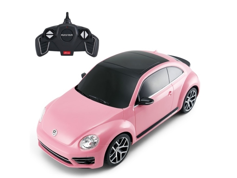RASTAR R/C 1:14 Volkswagen Beetle Pink/Yellow/Green 30 cm