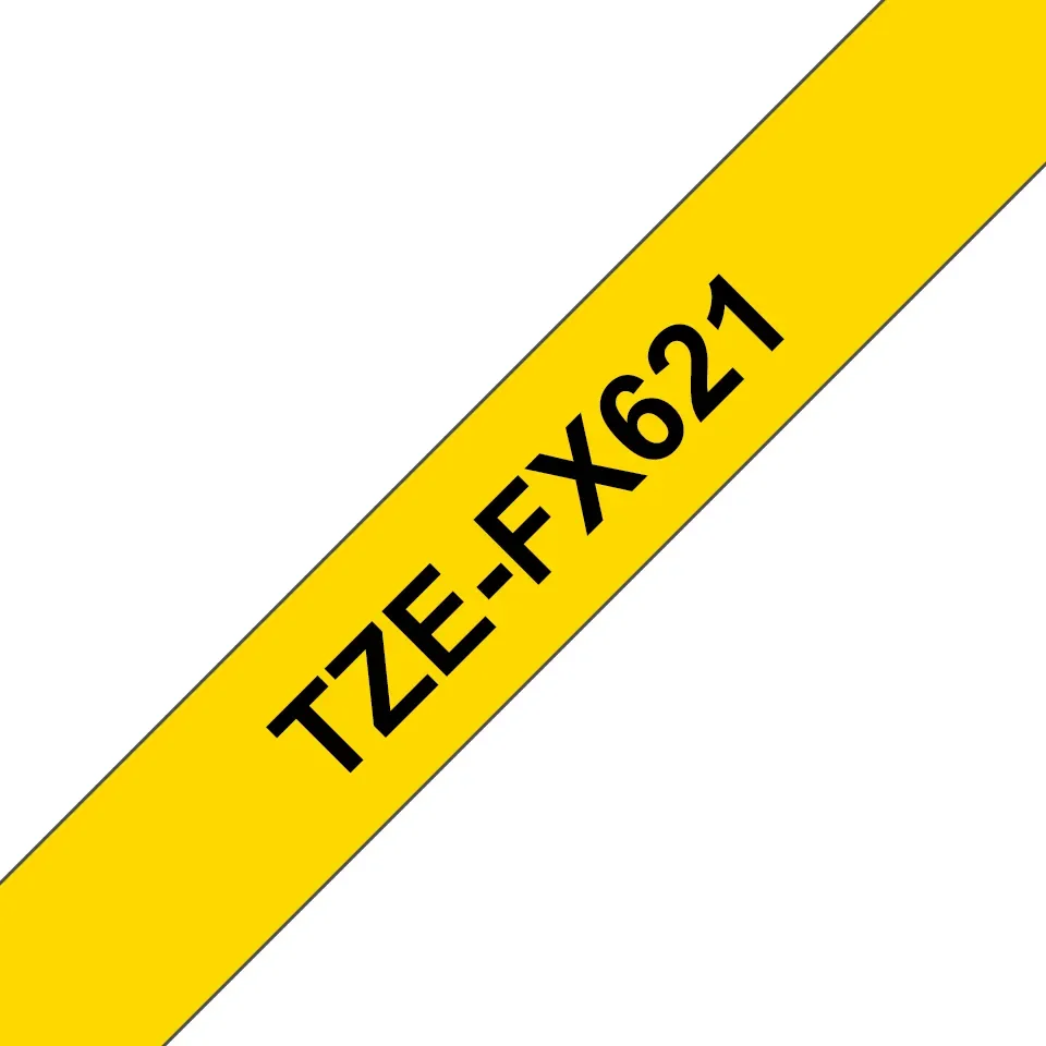 Brother TZE-FX621, Musta keltaisella, TZe, Kiina, 5 vuosi/vuosia, Brother, 9 mm