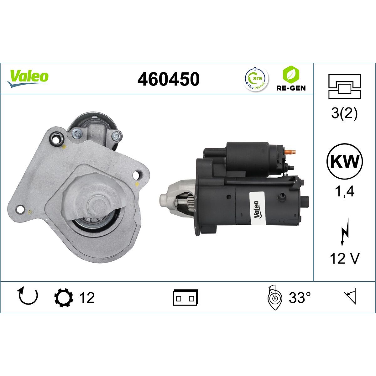 Käynnistysmoottori VALEO 460450