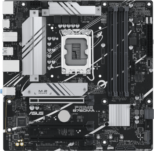 ASUS PRIME B760M-A-CSM (V2) Emolevy - Intel B760 - Intel LGA1700 - DDR5 RAM - Micro-ATX