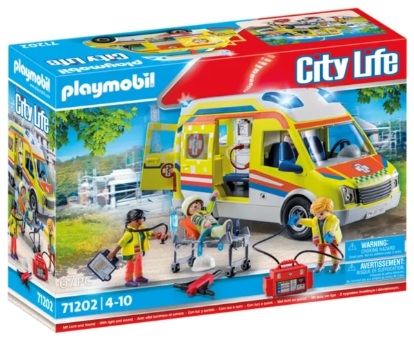 Playmobil Kaupunkitoimintaa - Ambulanssi valoilla ja äänillä