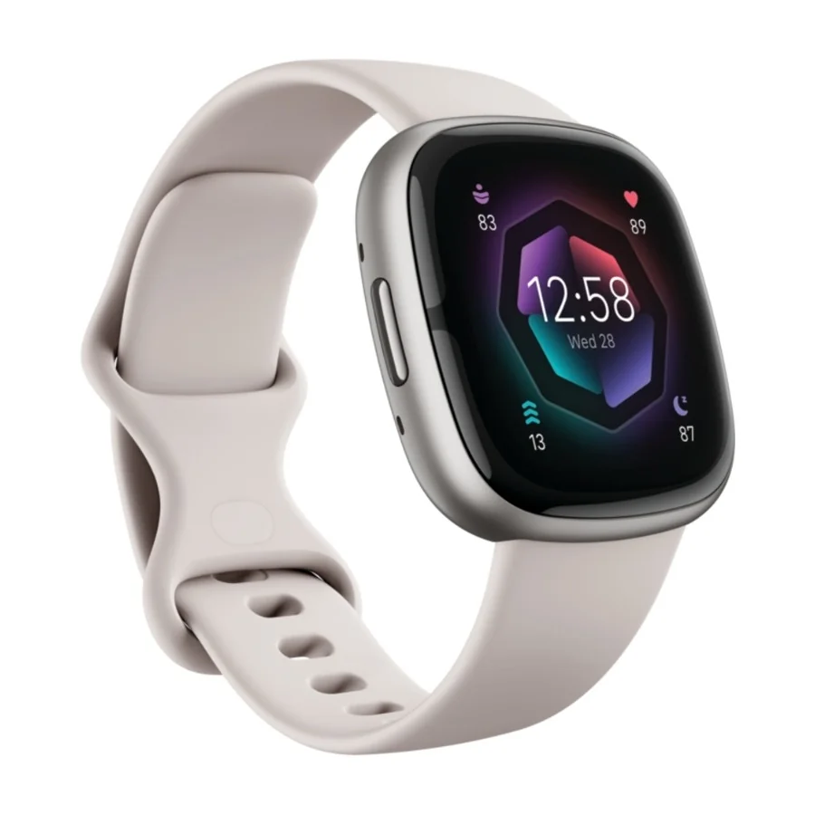 Fitbit Sense 2 Kuunvalkoinen/Platina