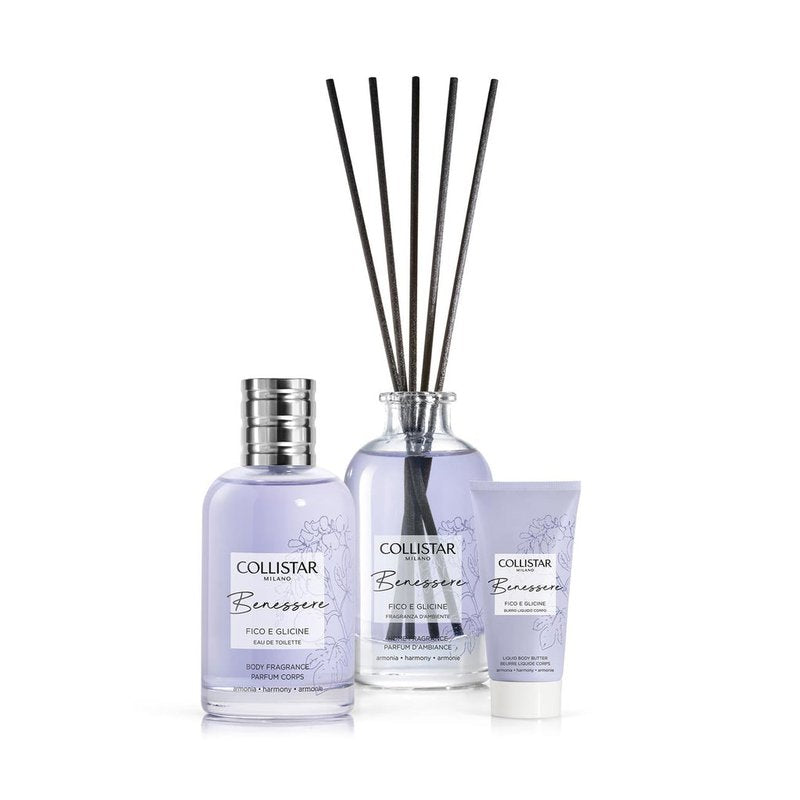 Collistar Benessere Fico ja Glycine Setti (edt/100ml + c/br/50ml + diff/100ml)
