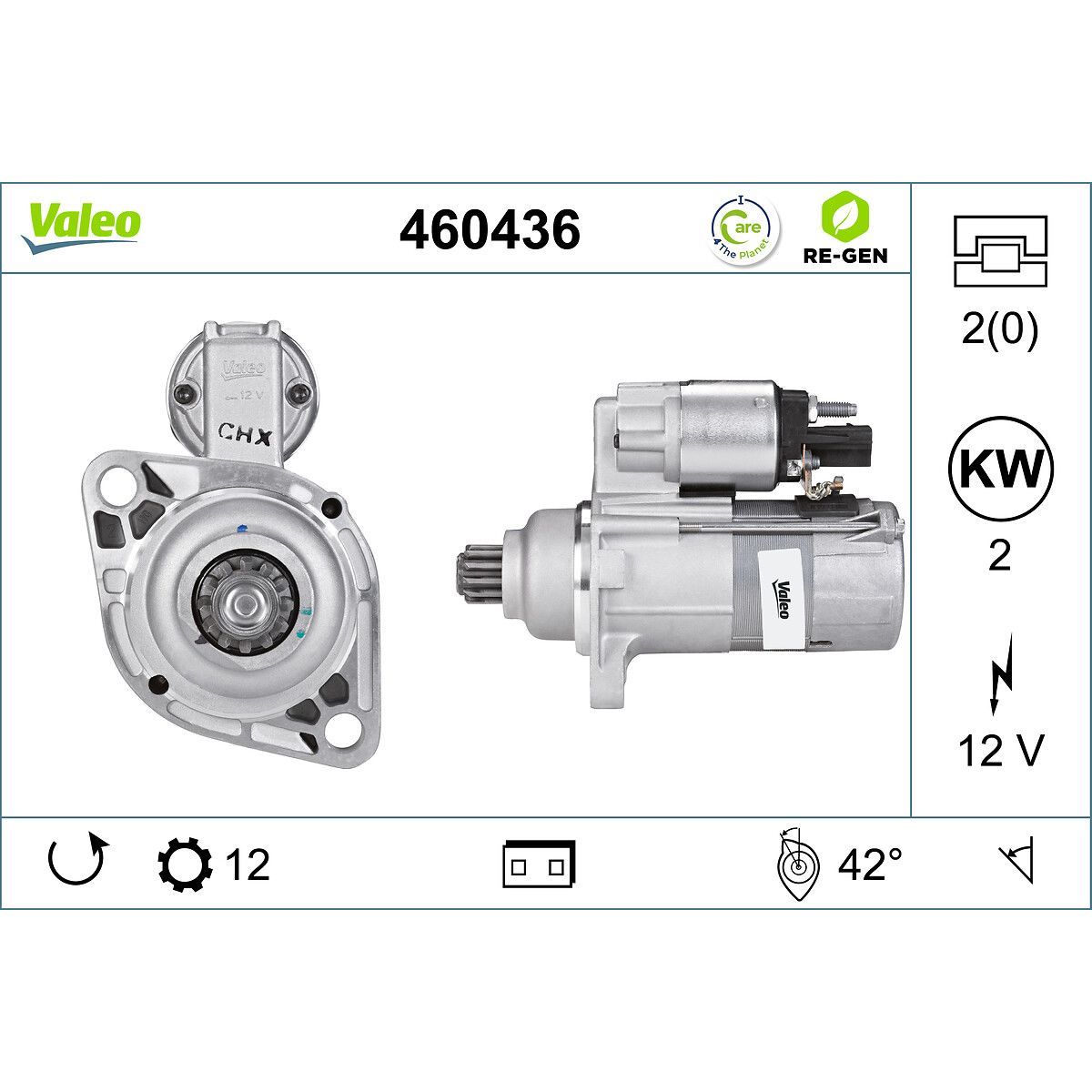 Käynnistysmoottori VALEO 460436