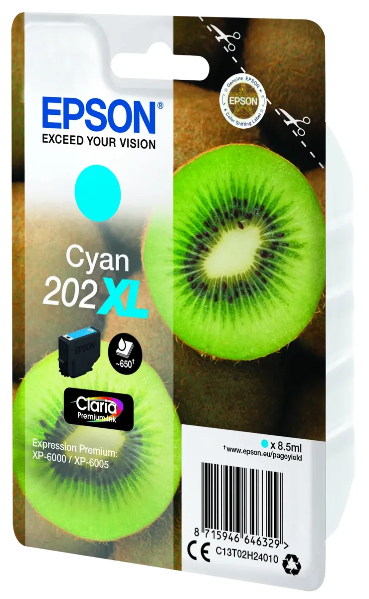 Epson Muste Syaani 8.5ml 202xl - Xp-6000/xp-6005