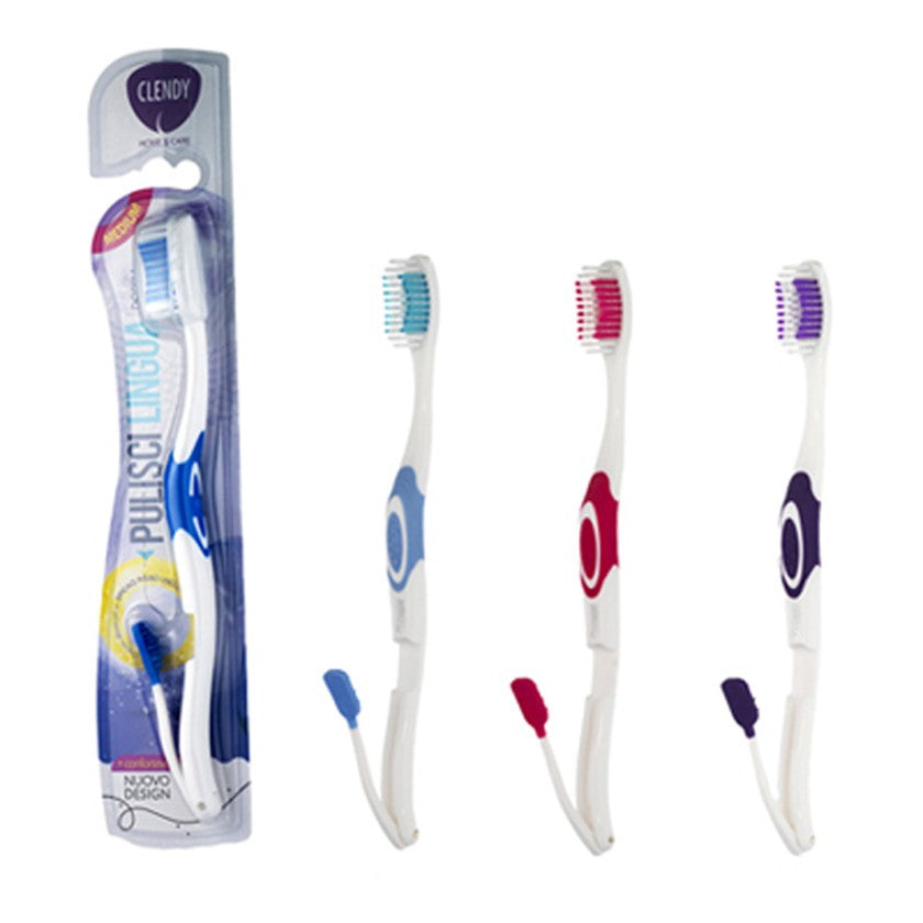 Clendy Hammasharja hampaiden ja kielen puhdistukseen