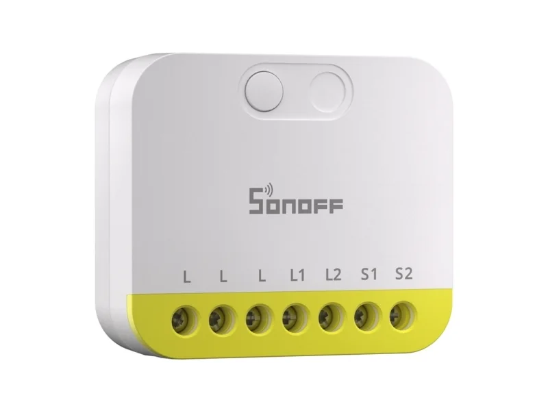 Sonoff Kaksikanavainen minikytkin ilman N:ää Sonoff MINI-ZB2GS-L ZigBee