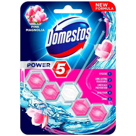 Domestos Hygiene Power 5 WC-lohko - Pink Magnolia