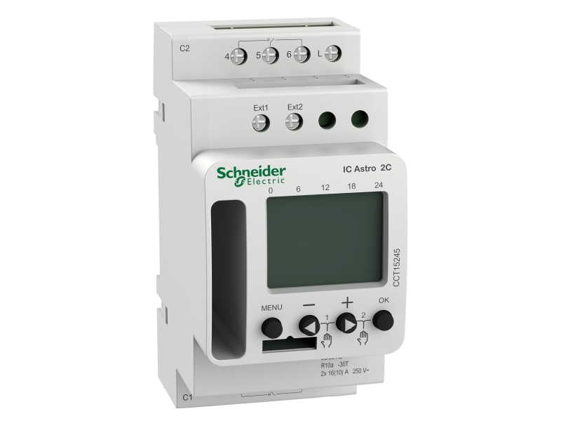Schneider Electric Digitaalinen aikakytkin viikoittaisella ohjelmalla