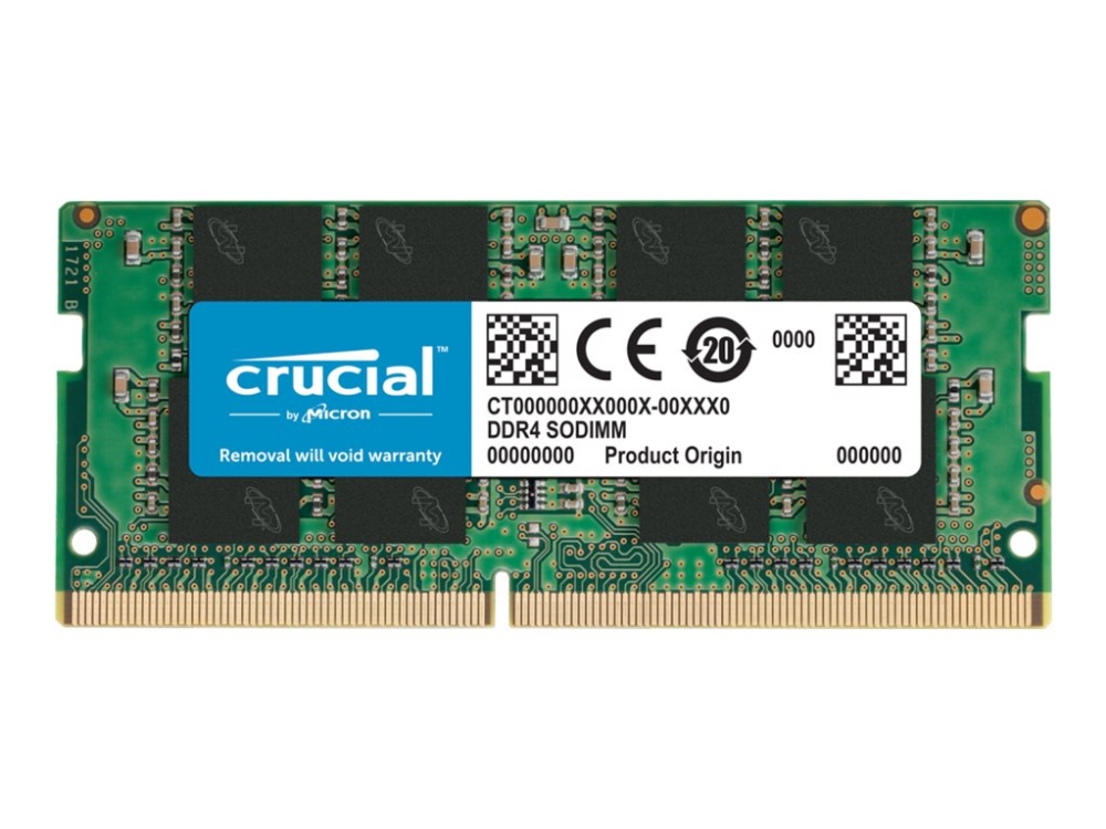 Crucial - DDR4 - modul - 16 GB - SO DIMM 260-PIN - 3200 MHz / PC4-25600 - CL22 - 1,2 V - ikke bufferet - ikke-ECC - TAA-kompatibel