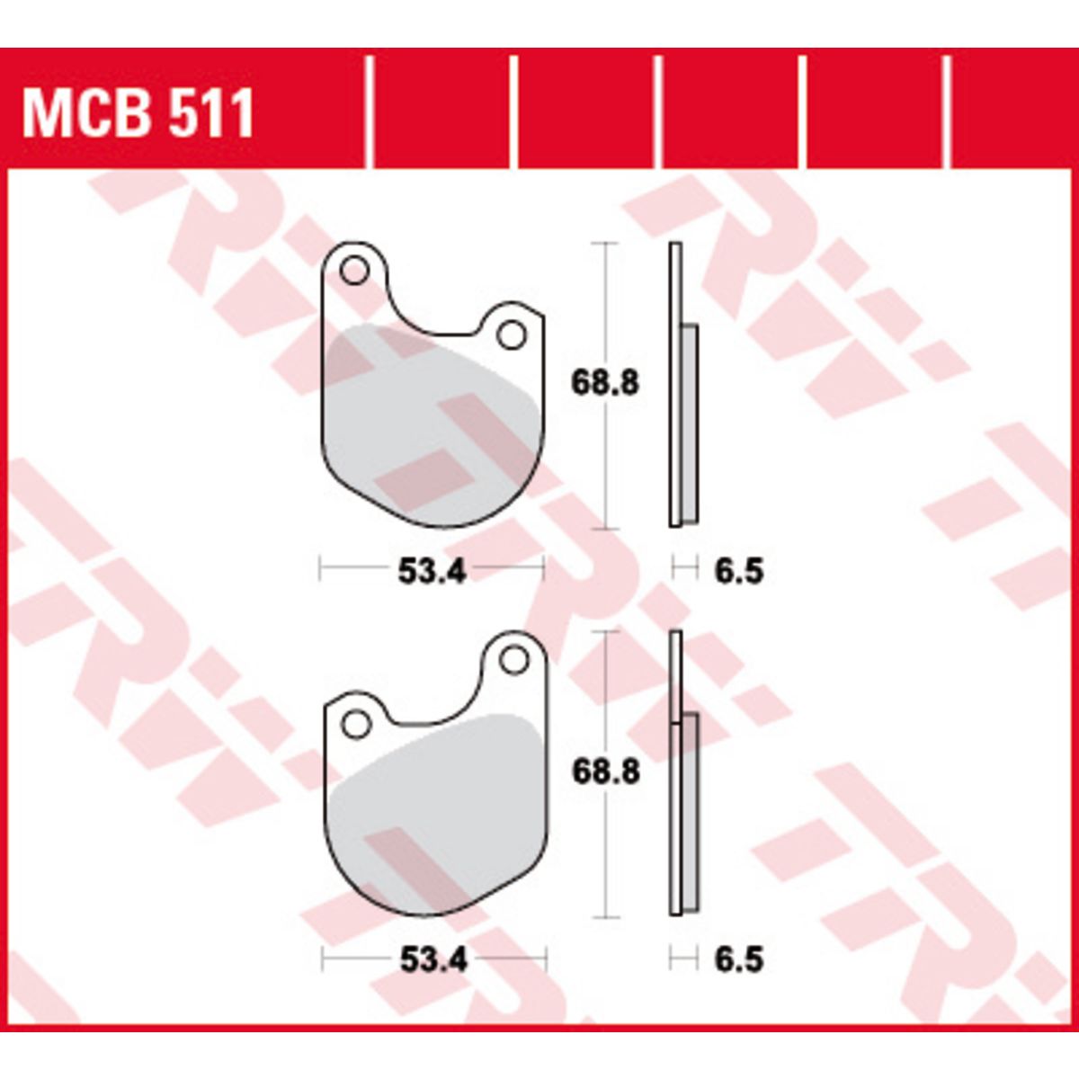 Jarrupalat, levyjarru TRW MCB511