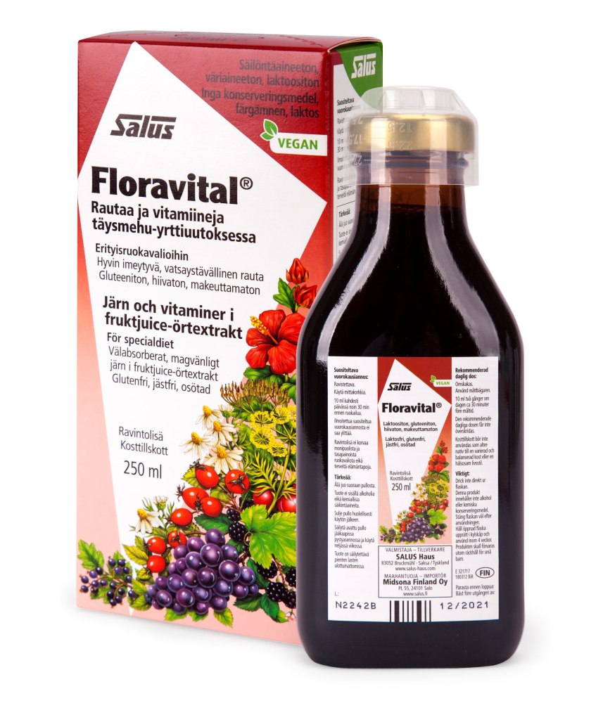 Salus Floravital 250 ml nestemäinen rautavalmiste