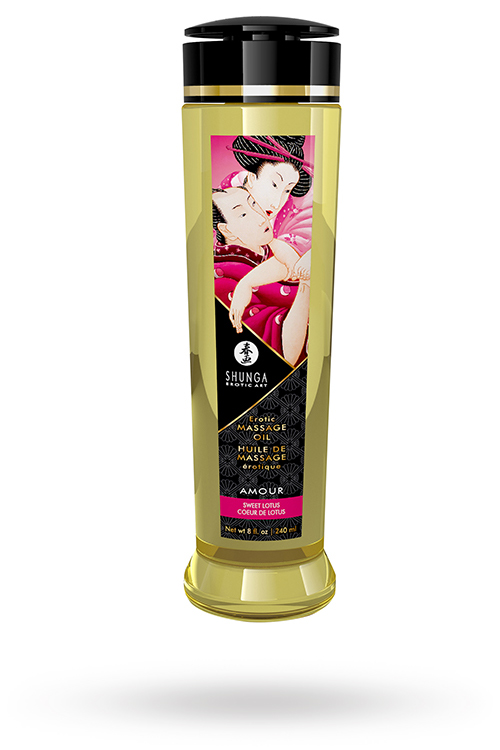 Shunga Massage Oil Amour Sweet Lotus 240ml Lotus Hierontaöljy