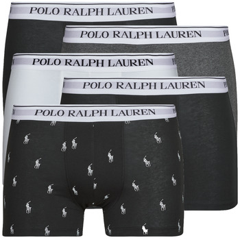 Polo Ralph Lauren Bokserishortsit 'CLSSIC' vaaleanharmaa / musta / valkoinen