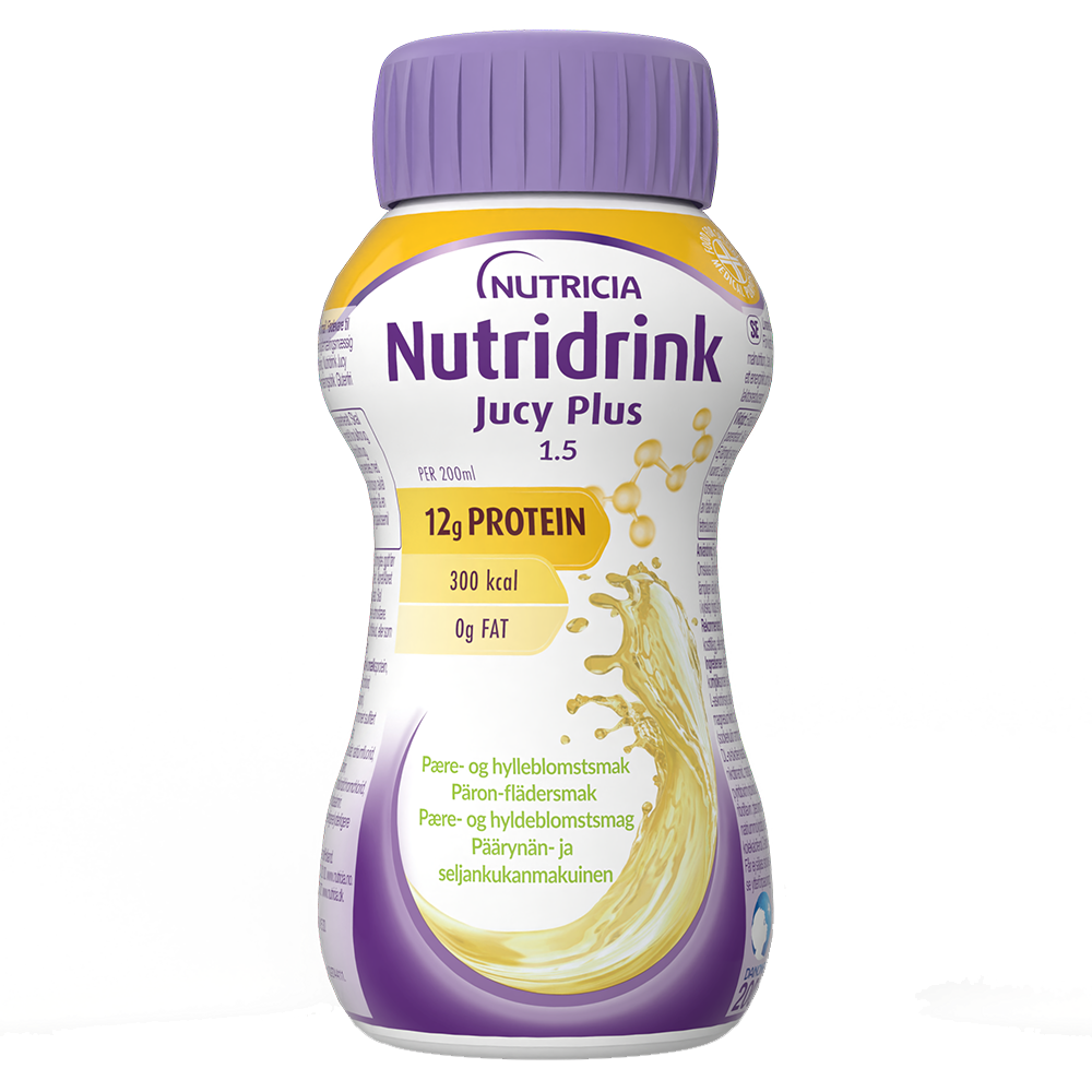 Nutridrink Jucy Plus päärynä-seljankukka 4x200 ml