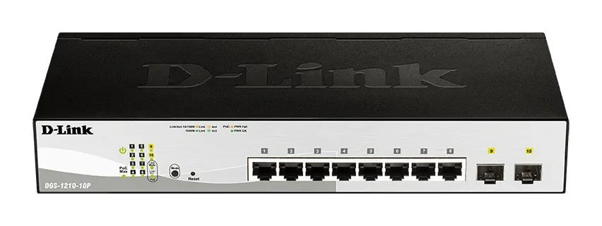 D-Link DGS-1210-10P Smart+ Managed Gigabit Switch