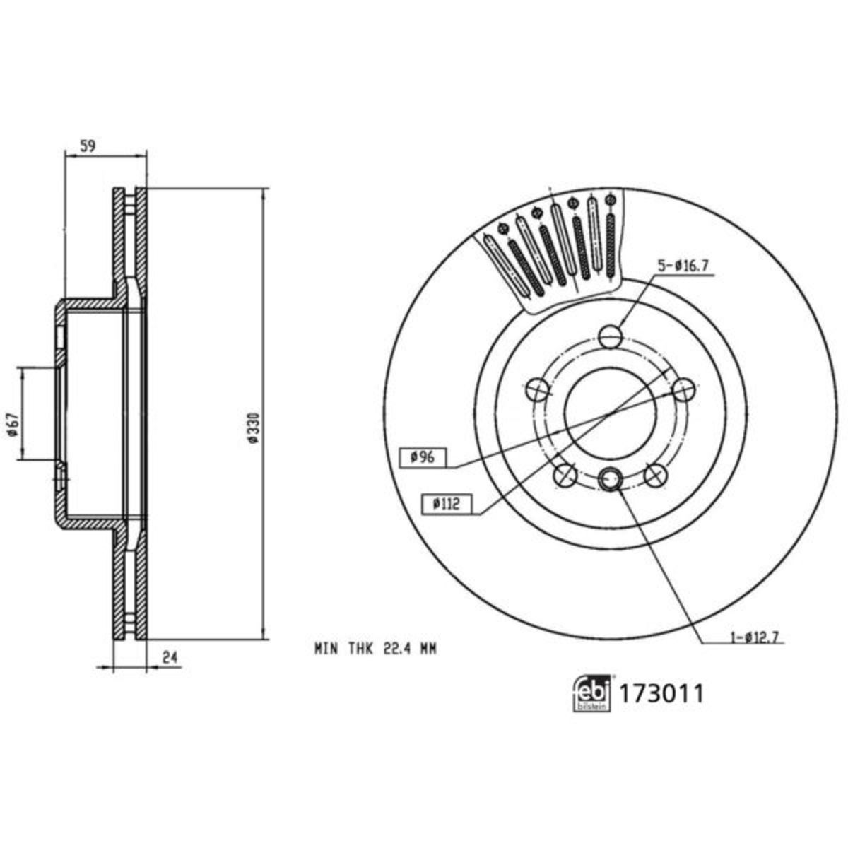 Jarrulevy FEBI BILSTEIN 173011