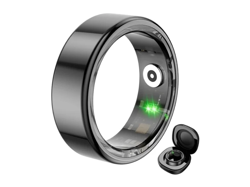Colmi Smart Ring COLMI R02 koko 10 19.8mm (musta) + latauslaukku