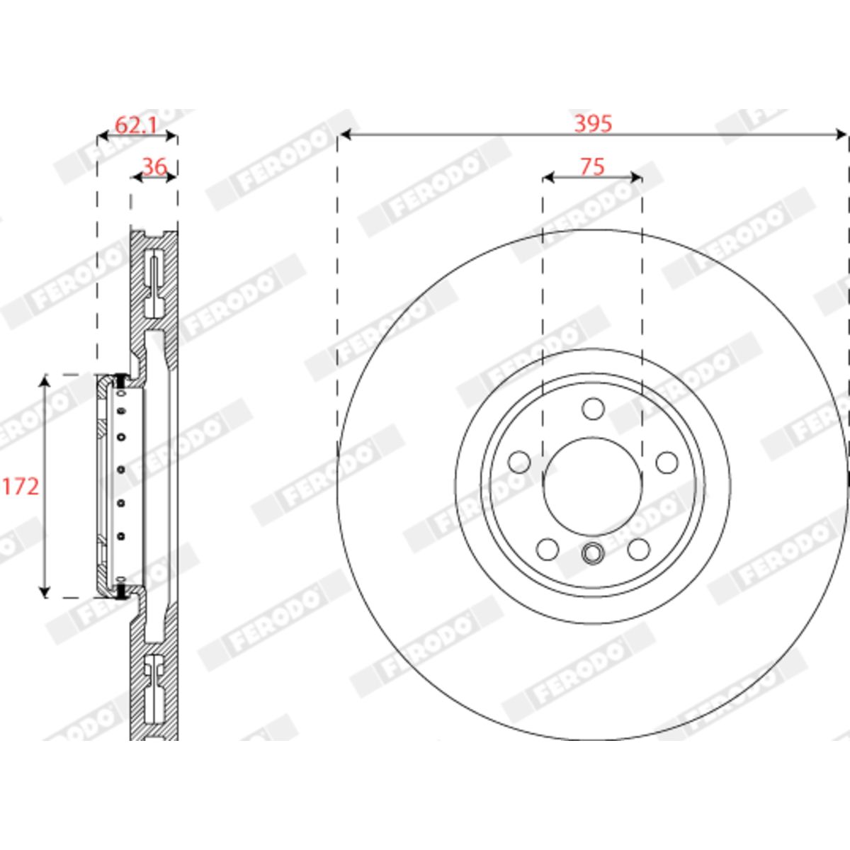 Jarrulevy FERODO DDF2041RVC-1
