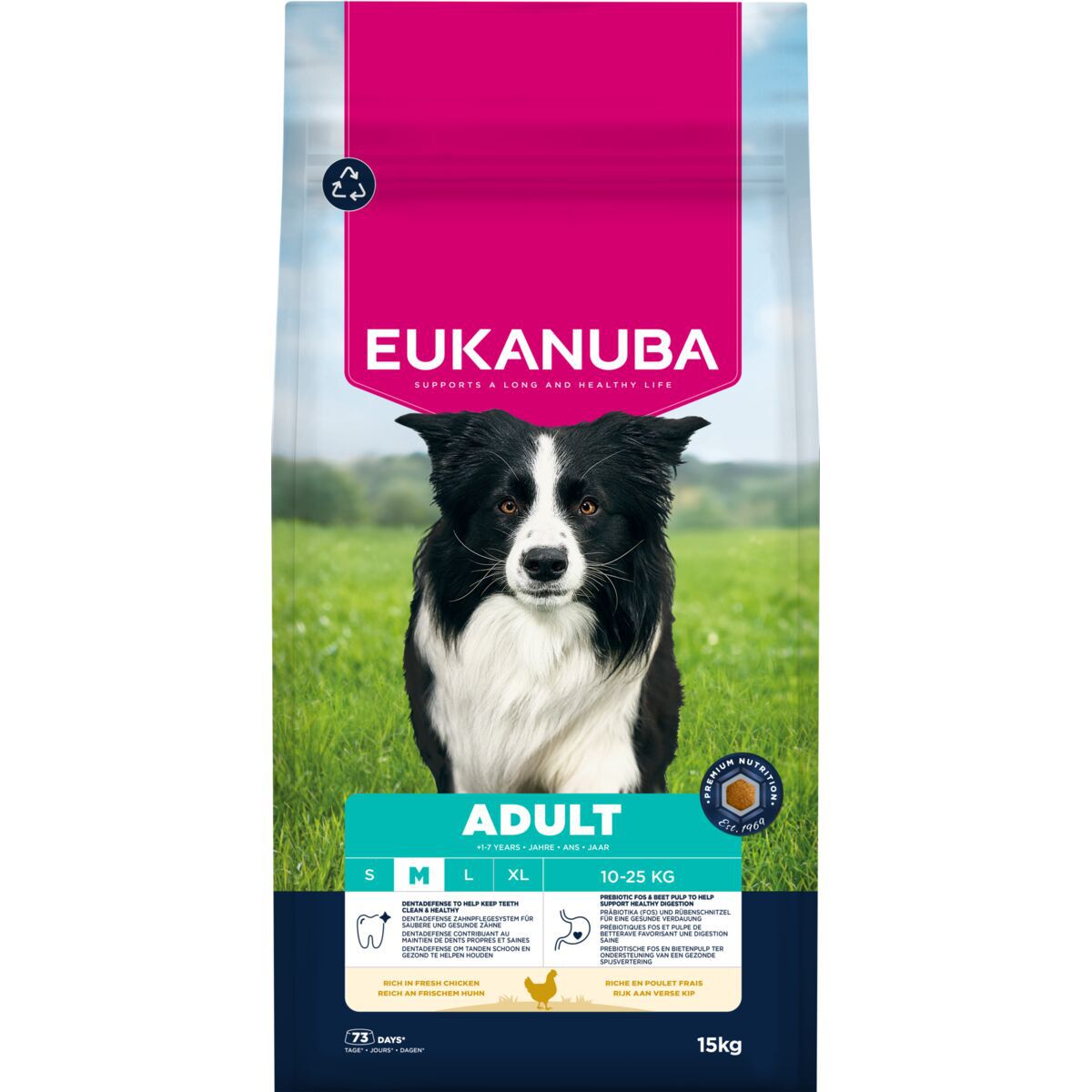 Eukanuba Premium Nutrition Adult Medium Breed Chicken - kuiva koiranruoka - 15kg