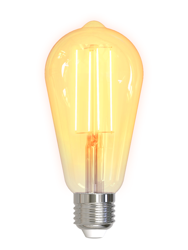 DELTACO SMART HOME LED-älylamppu, hehkulankajäljitelmä, E27, valkoinen