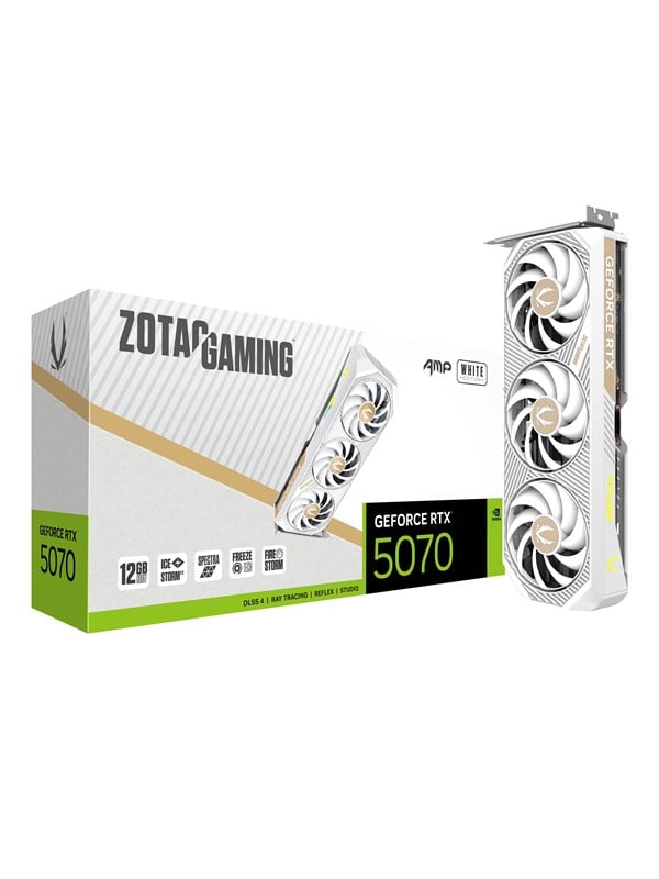 ZOTAC GeForce RTX 5070 AMP White Edition OC 12 Gt -näytönohjain
