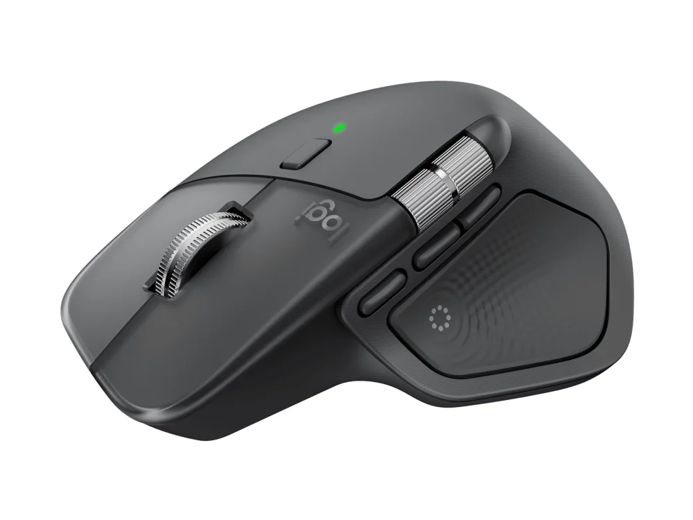 Logitech MX Master 4, Oikeakätinen, Laser, RF Wireless + Bluetooth, 8000 DPI, Grafiitti