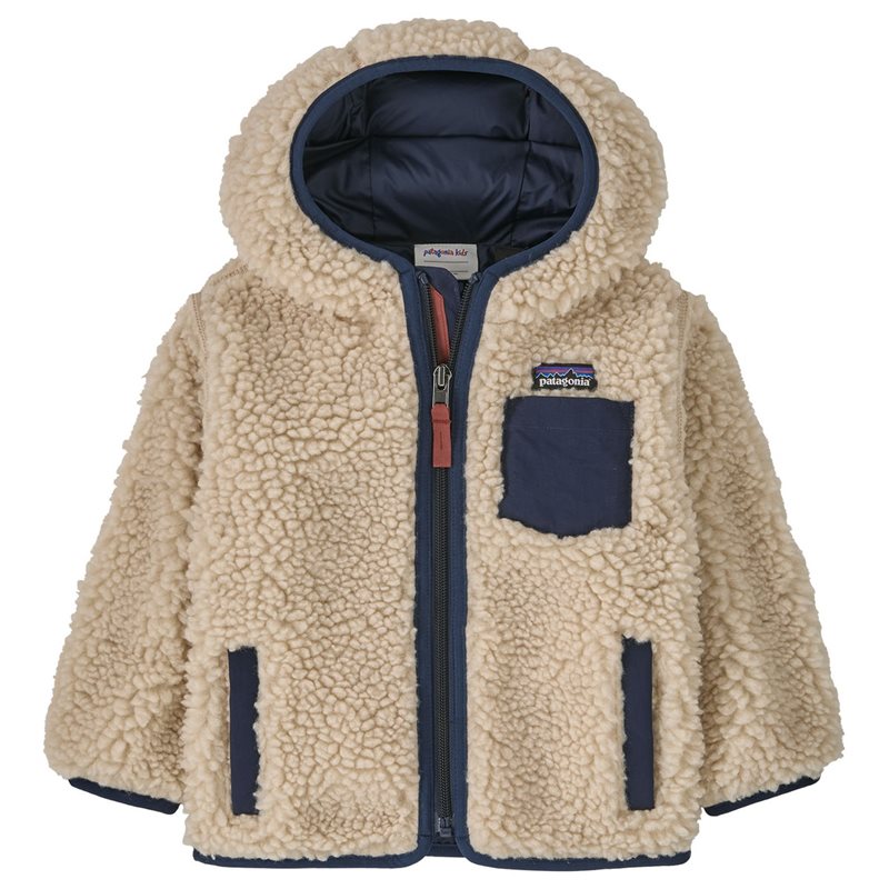 Patagonia Baby Retro-X Hoody Dark Natural W/New Navy - 6M