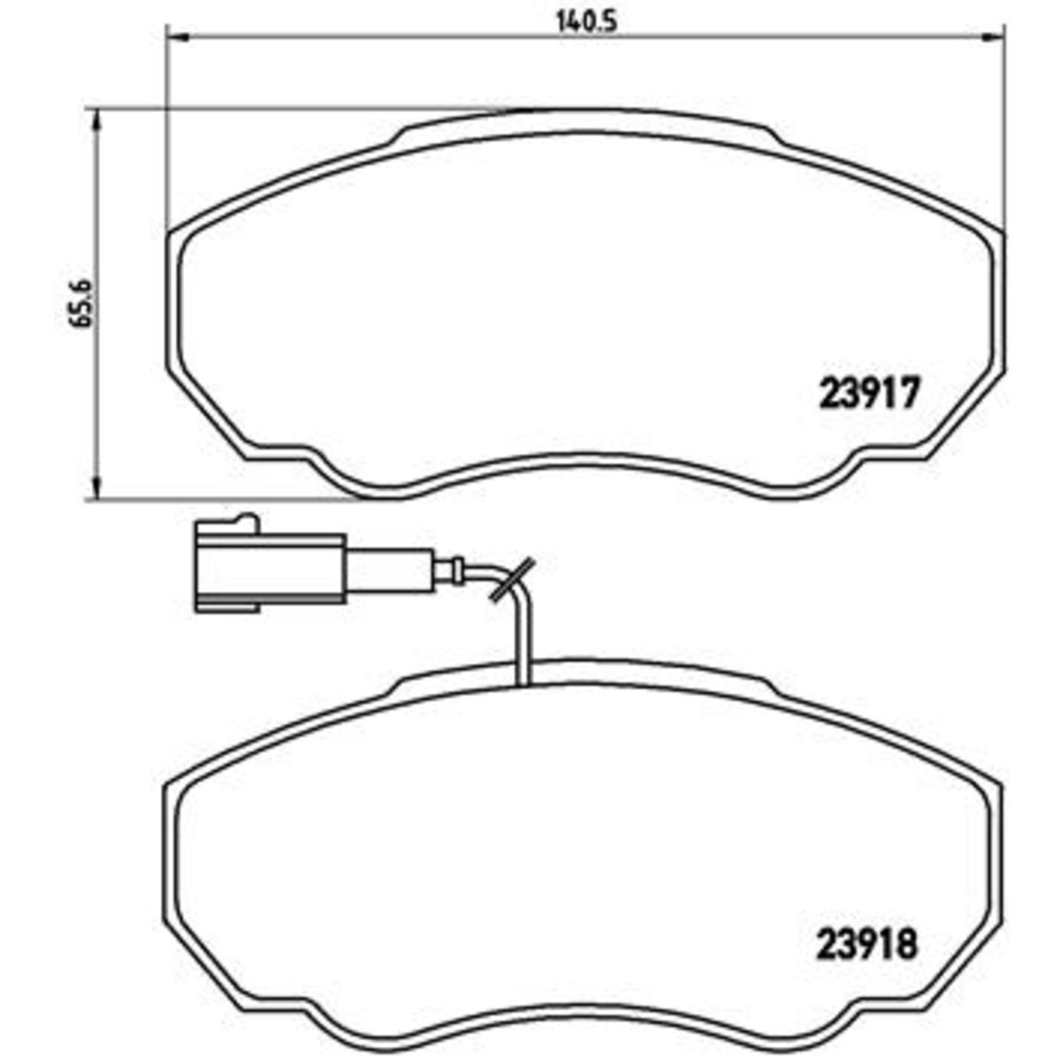 Jarrupalat, levyjarru BREMBO P 23 091