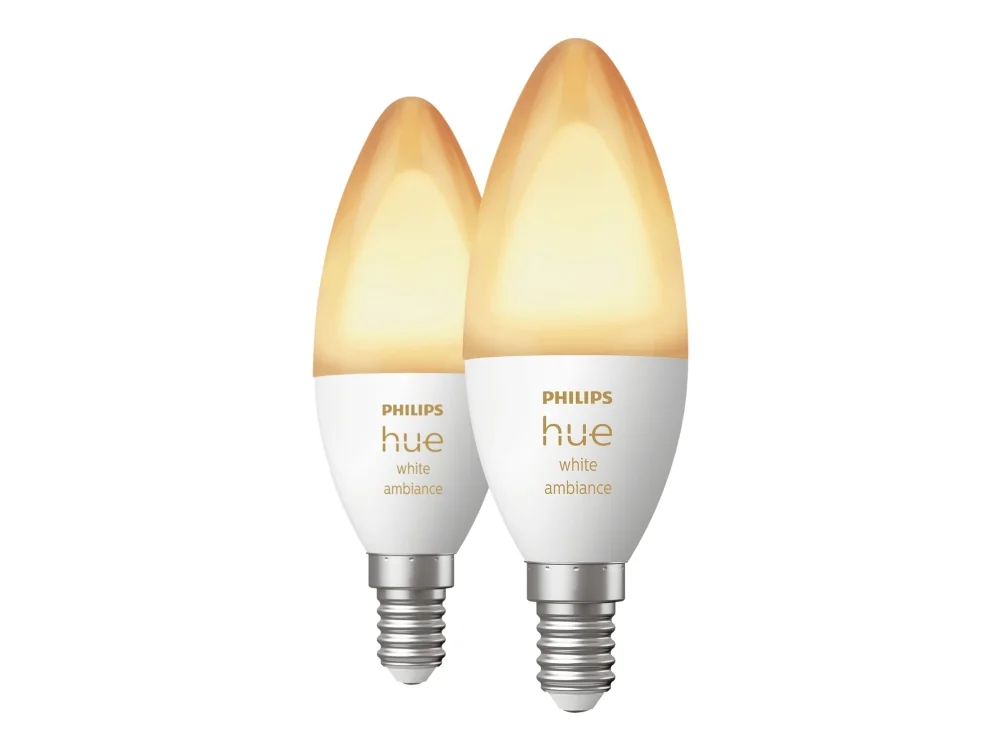 Philips Hue White Ambiance E14 B39 Kynttilälamppu - 2-pack