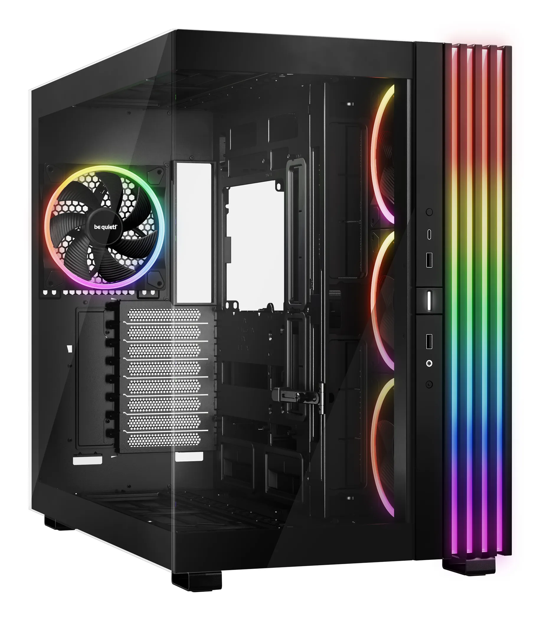be quiet! LIGHT BASE 900 FX -täystornikotelo ikkunalla RGB-valaistuksella, musta