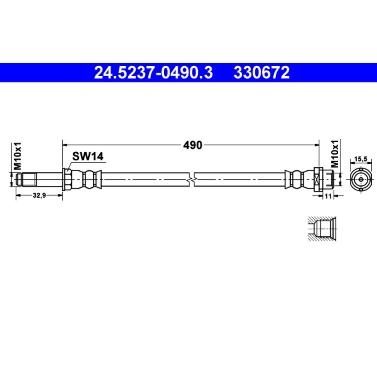 Jarruletku ATE 24.5237-0490.3
