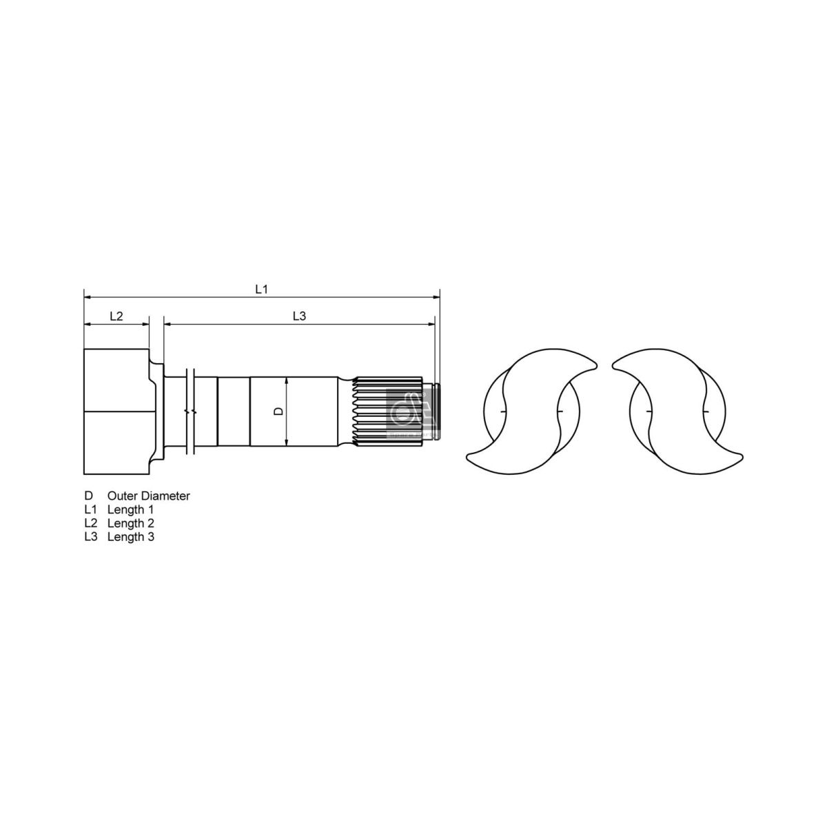 Jarruakseli DT Spare Parts 4.65096