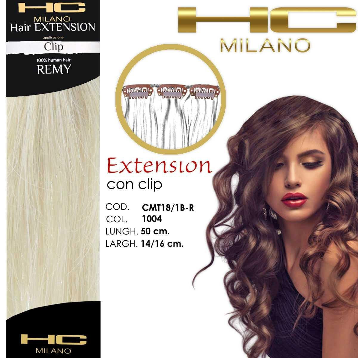 Hc milano jatko 3 remy klipsiä leveys 14-16cm pituus 50cm kol.1004 harmaa