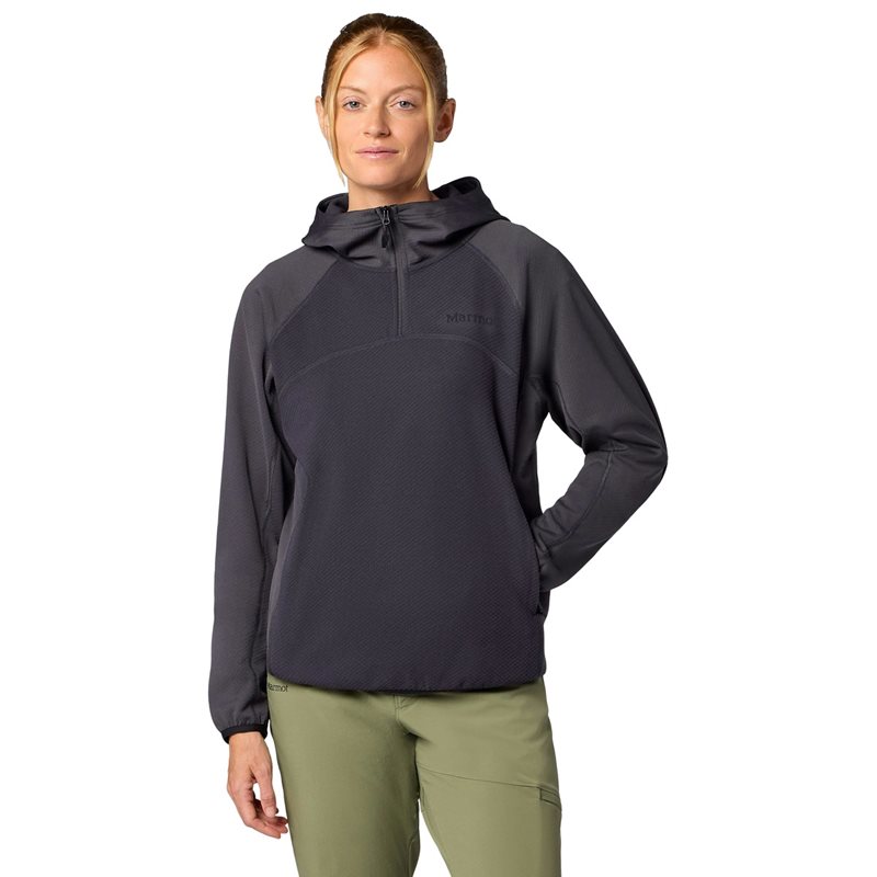 Marmot Wm's Rockbound Fleece Hoody Blackened - M